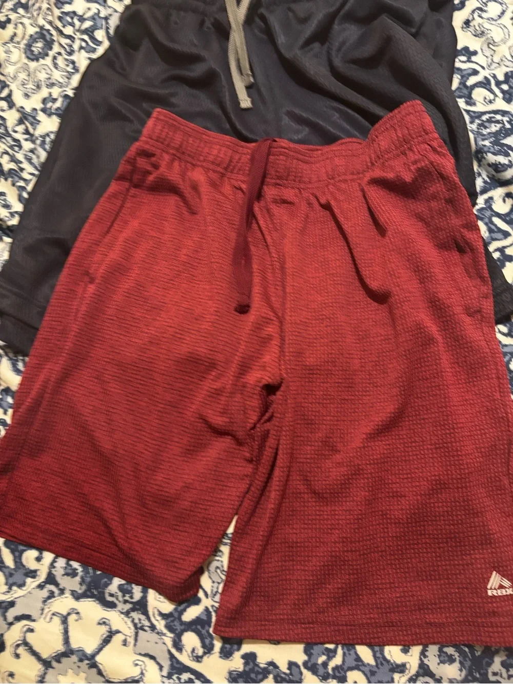 Athletic Works Men's Red and Black Athletic Shorts